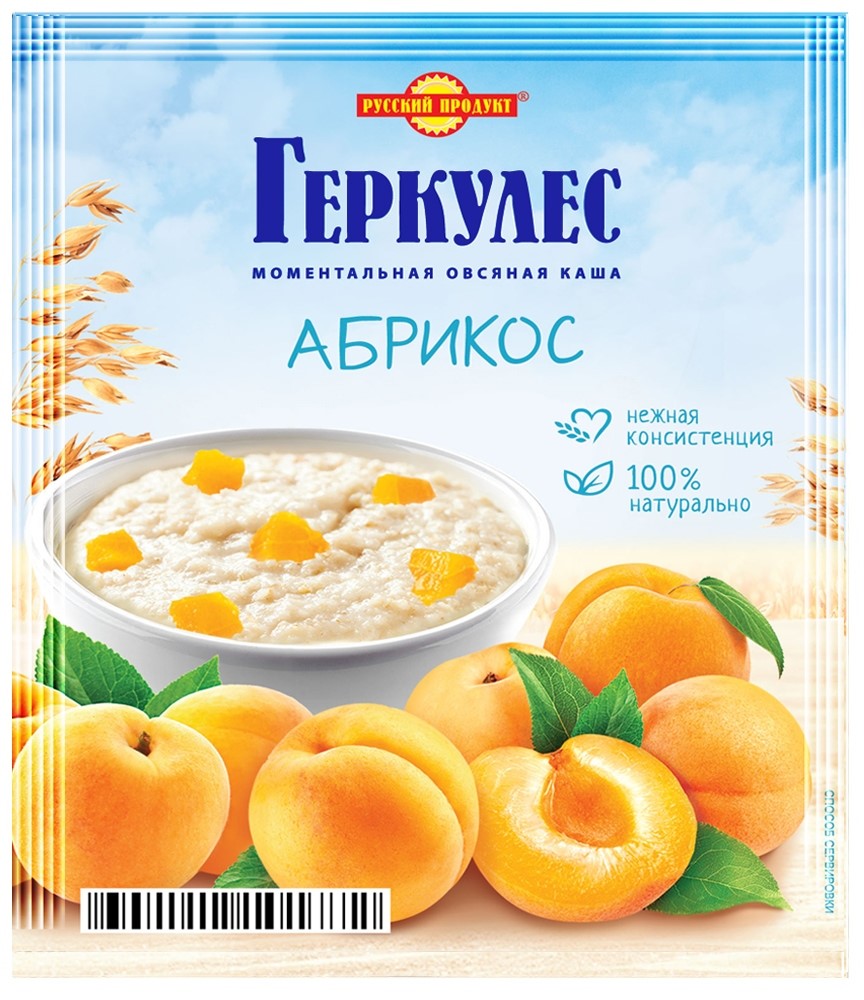 Каша овсян.Геркулес с абрикосами 35г Русский продукт