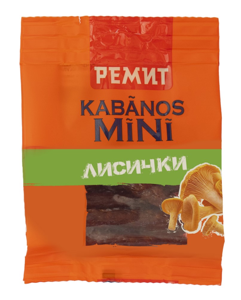 Колбаски сырокопченые Кабанос мини Лисички 25г Ремит