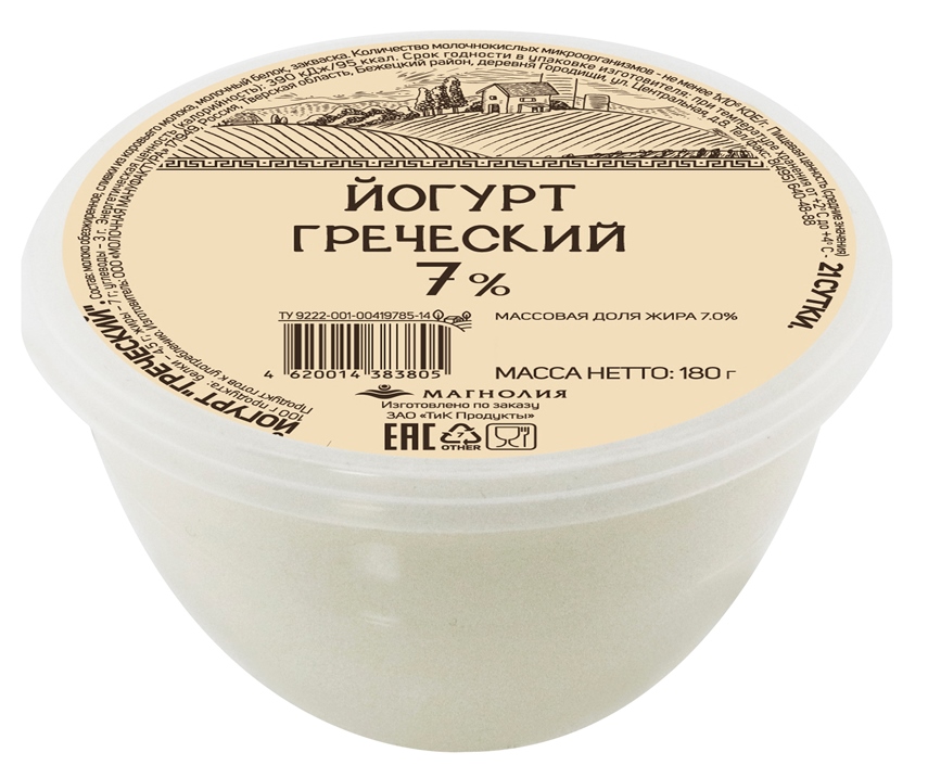 Йогурт греческий 7% 180г