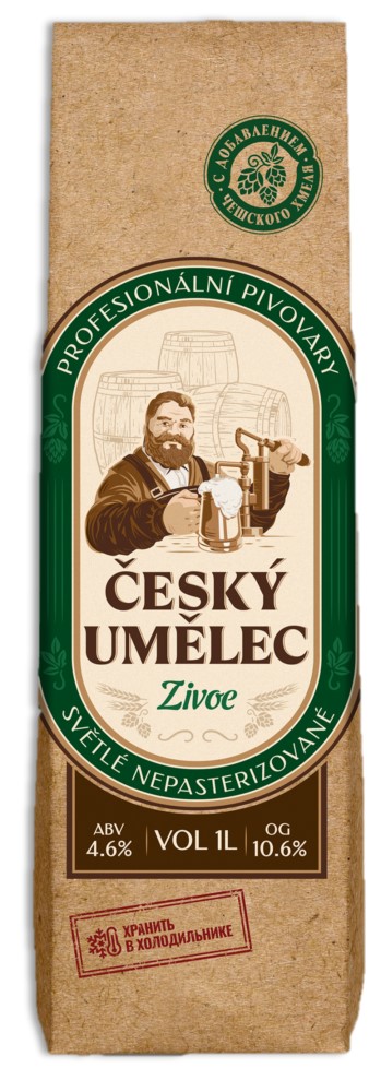 Пиво  Чешский Умелец Живое светлое 1л