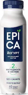 Йогурт питьевой Эпика натуральный 2,9% 260г