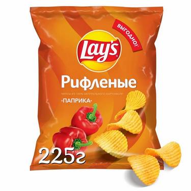 Картофельные чипсы Лейз Паприка225г