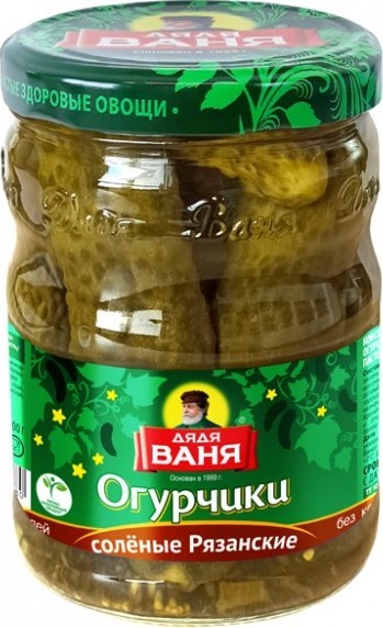 Огурцы Дядя Ваня соленые Рязанские 950г