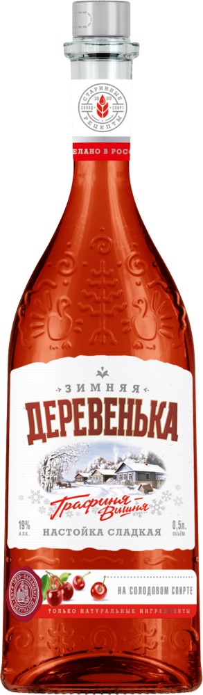 Настойка Зимняя Деревенька Графиня Вишня сладкая  0,5л