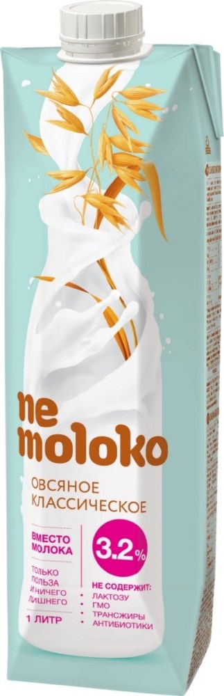 Напиток овсяный Nemoloko классический  3,2% 1л
