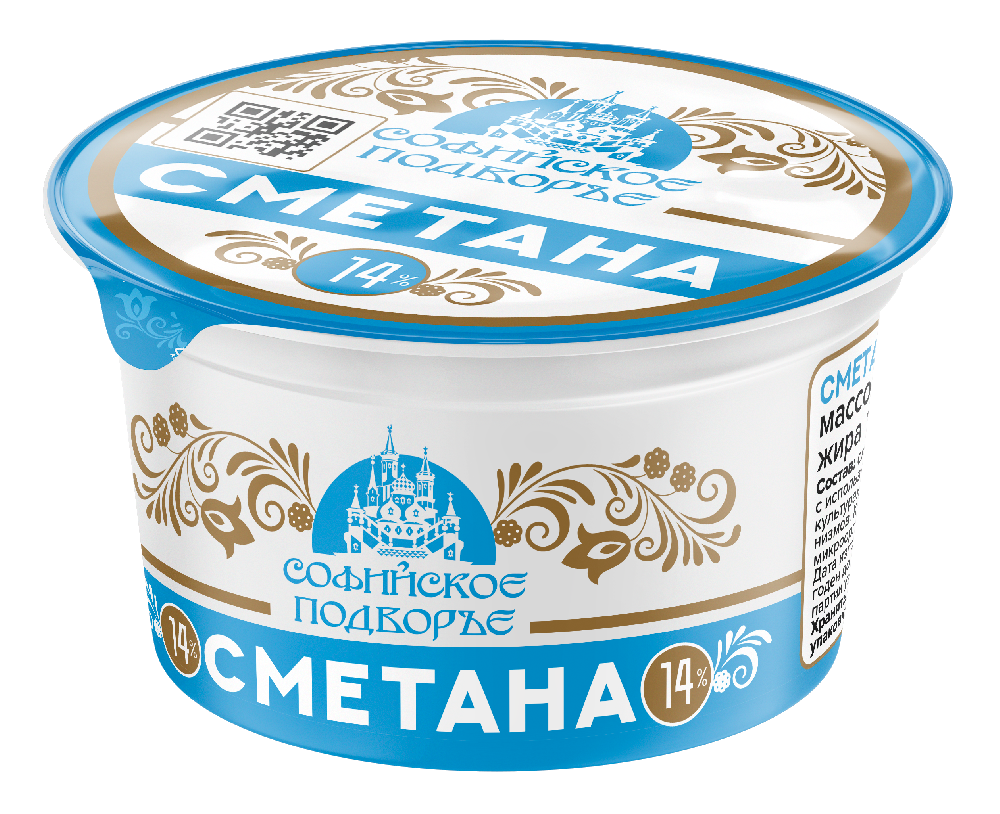 Сметана Софийское подворье 14% 180г