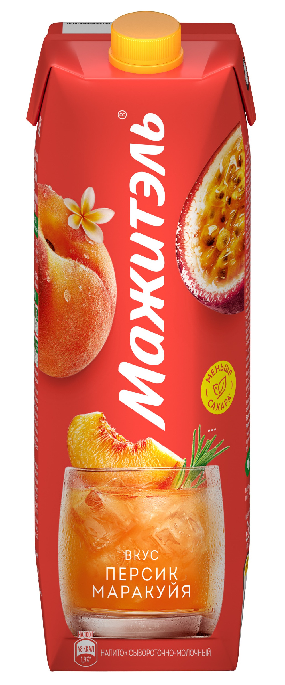 Напиток сывор-молочный Мажитель персик/маракуйя 950г