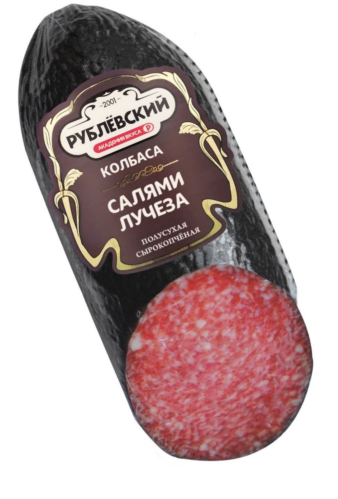Сялями Лучеза Рублевский полусухая сырокопченая,вакуумная упаковка 350г