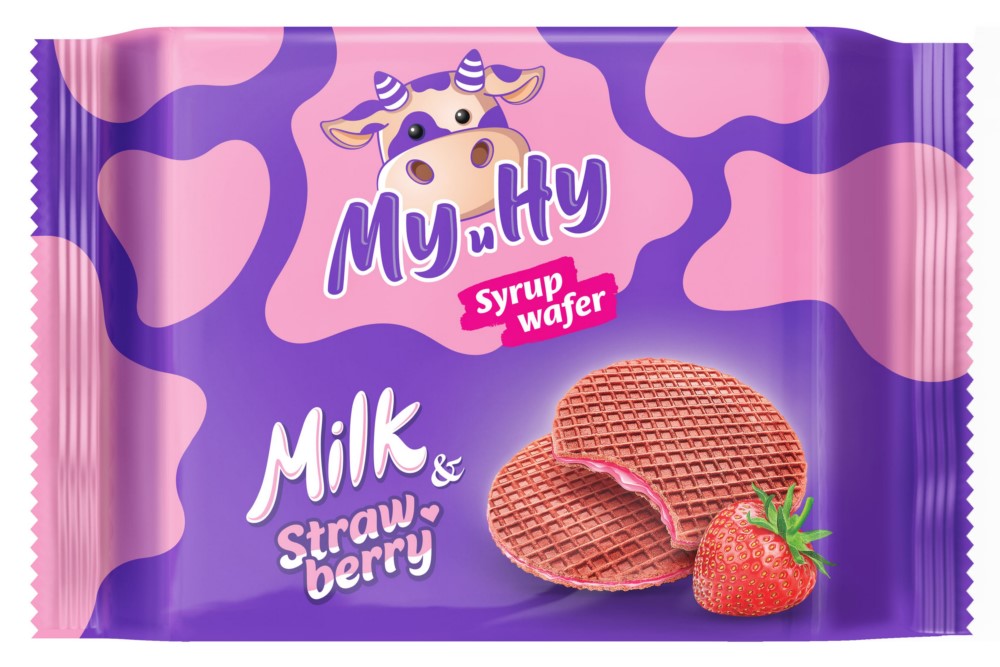 Вафли Му и Ну со вкусом клубники 120г