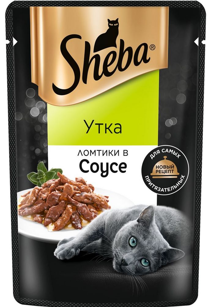 Корм для кошек Sheba ломтики в соусе с уткой 75г