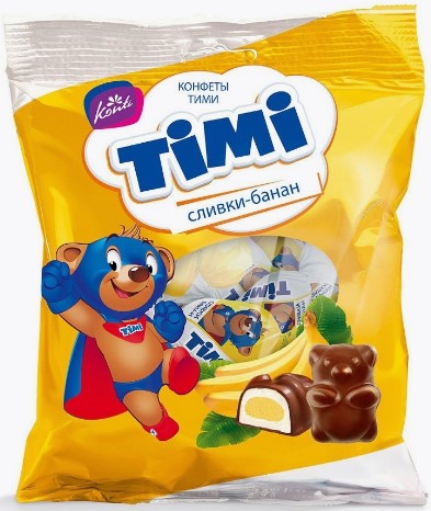 Конфеты ТИМИ сливки-банан Конти 155г