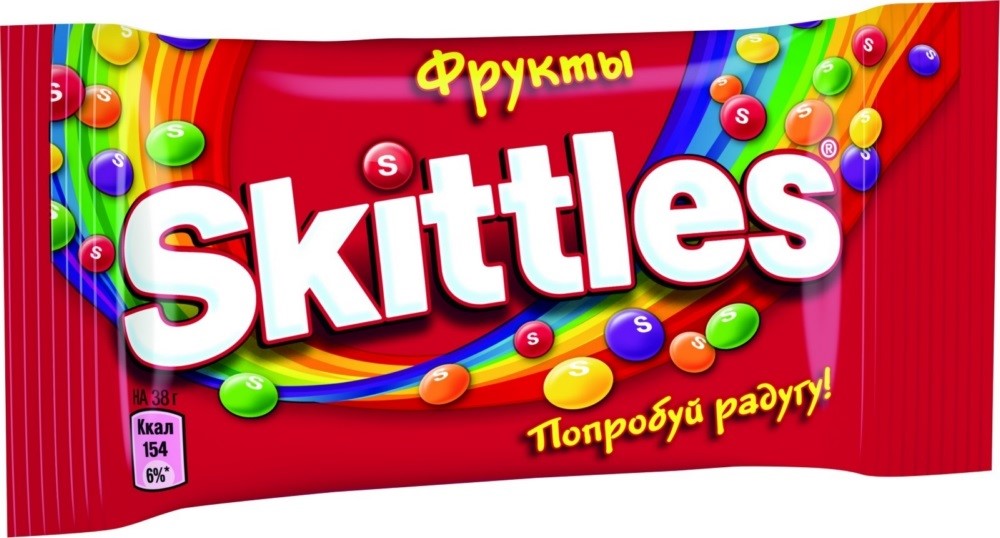 Жевательные конфеты Скитлз Фрукты 38г