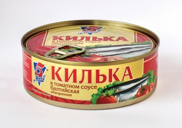 Килька 5 морей обжаренная в томатном соусе 240г
