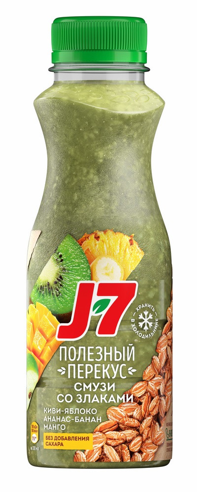 Продукт питьевой Джей7 Коктейль яблоко/банан/ананас/манго/киви 0,3л