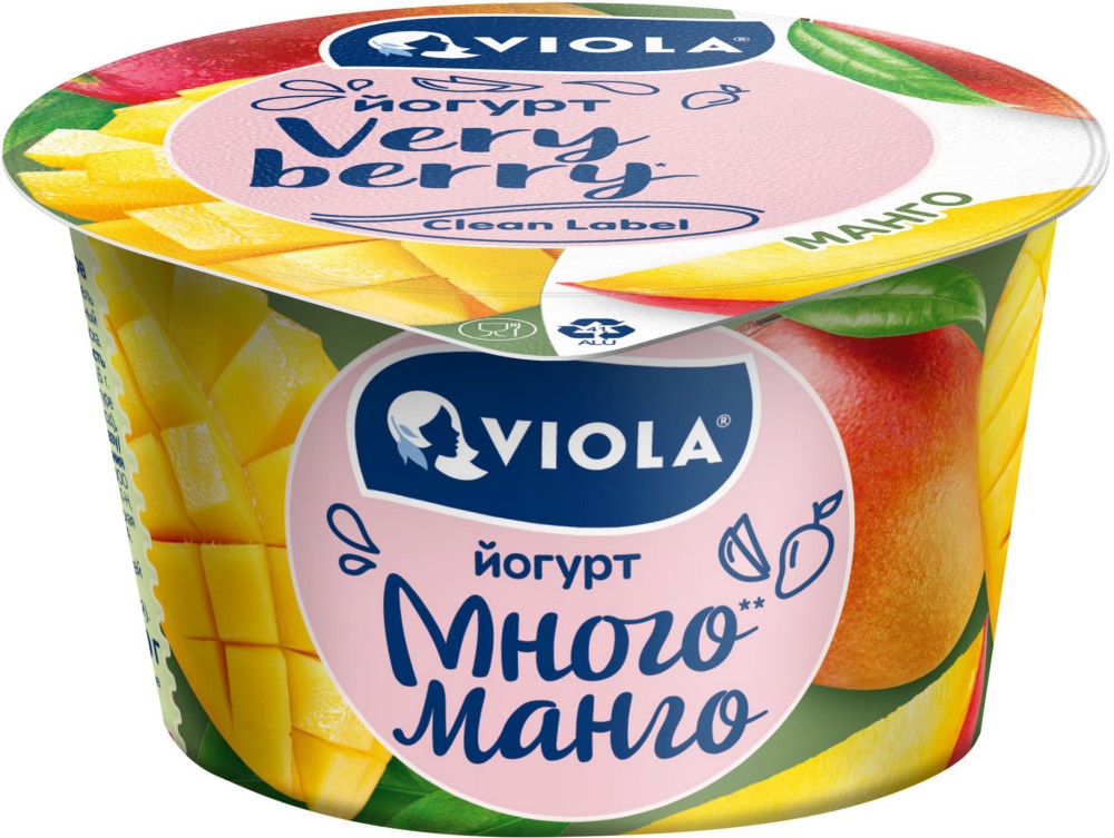 Йогурт Виола манго 2,6%, 180г