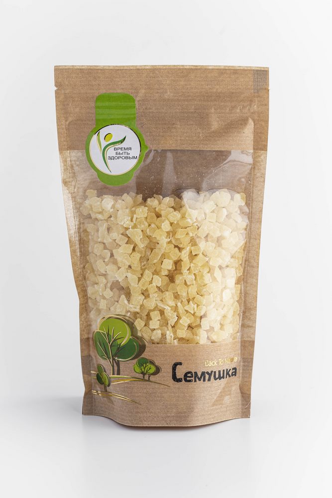 Цукаты Ананаса натуральные, кубики "Семушка" 130 г