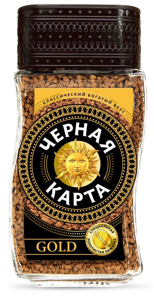 Kофе растворимый Черная Карта Gold 95г