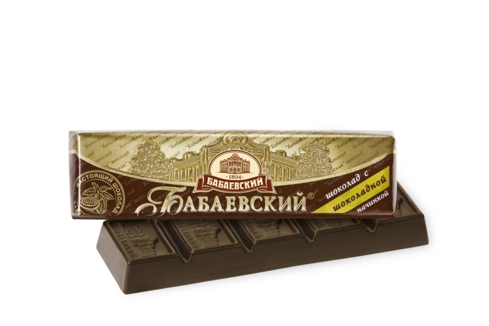 Шоколадный батончик Бабаевский с шоколадной начинкой 50г