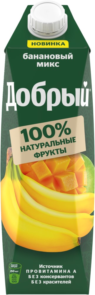 Напиток сокосодержащий Добрый Банановый микс 1л