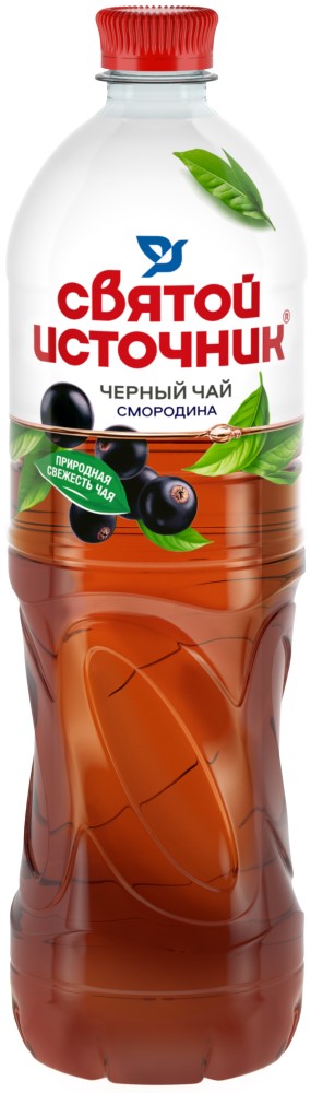 Напиток безалкогольный негазированный Святой Источник Черный чай со вкусом смородины 0,5л
