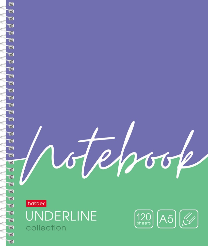 Тетрадь на спирали-Underline 120л А5 клетка