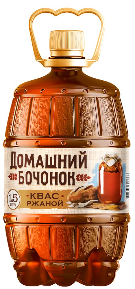 Квас Домашний бочонок ржаной 1,5л