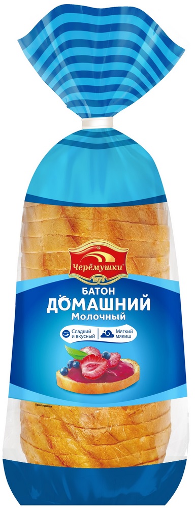 Батон Домашний Молочный Черемушки 350г