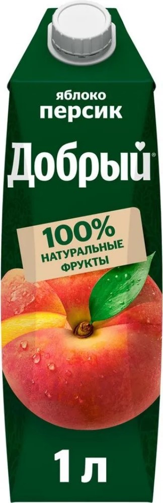 Напиток сокосодержащий Добрый Персик-яблоко 1л