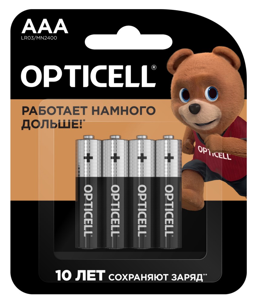 Батарейки Оптиселл алкалин AAА 4шт