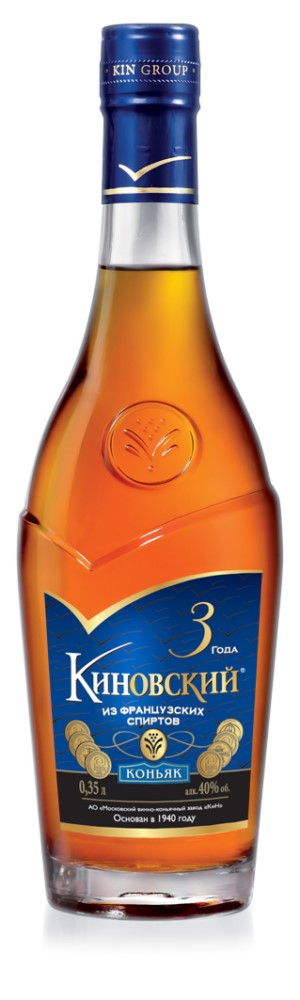 Коньяк Киновский 3 года 40% 0,35л