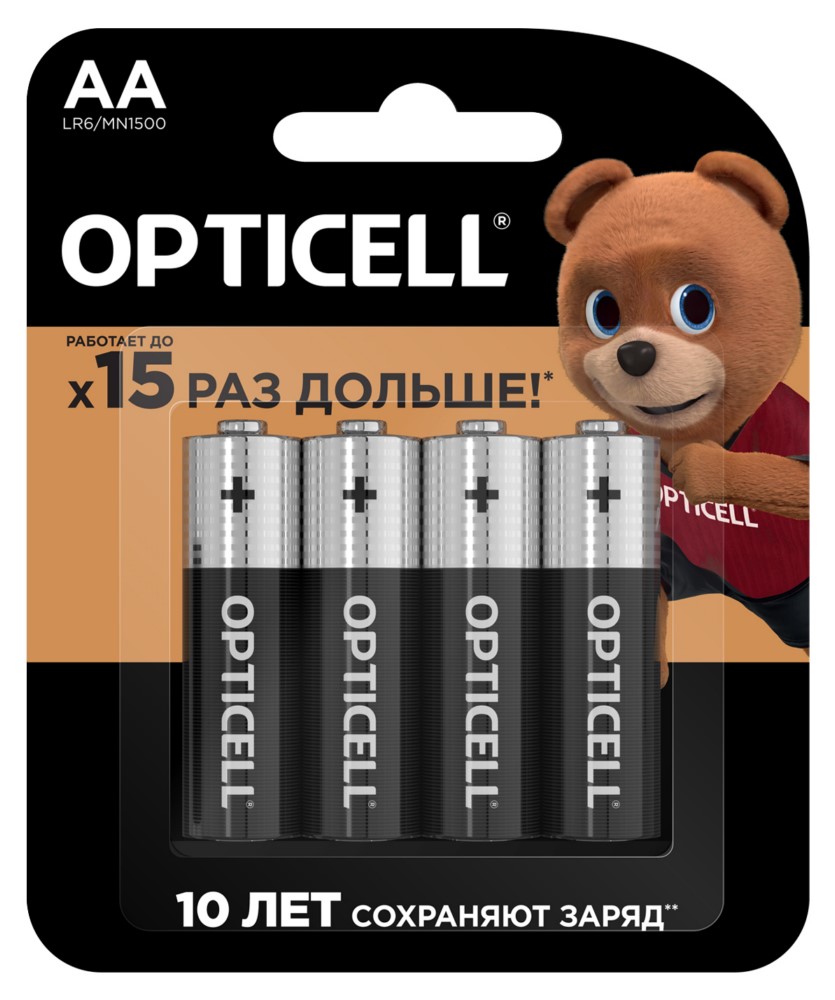 Батарейки Оптиселл алкалин AA 4шт