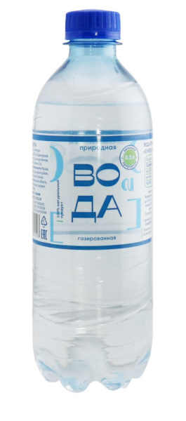 Вода природная питьевая газированная 0,5л