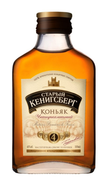 Коньяк Старый Кенигсберг 4 года 40% 0,1л