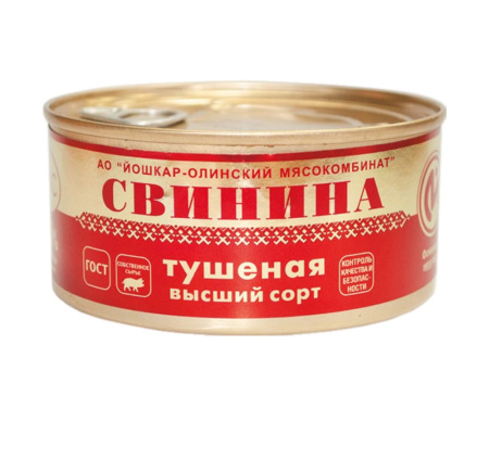 Свинина Люкс тушеная высшего сорта 325г