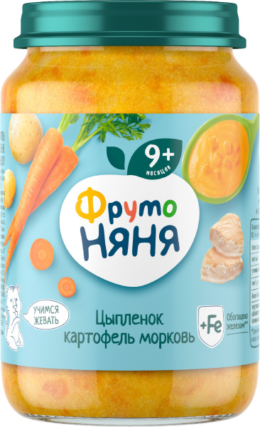 Пюре ФрутоНяня цыпленок-овощной суп 190г