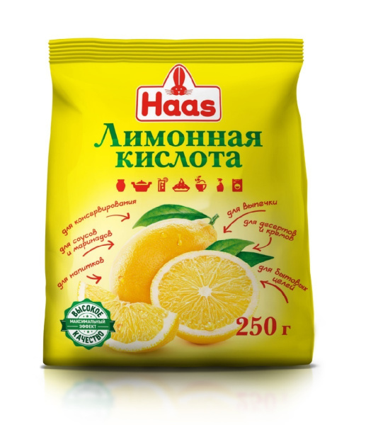 Лимонная кислота 250г Хаас