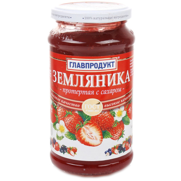 Земляника протертая с сахаром Главпродукт 550г