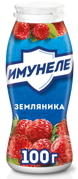 Напиток кисломолочный Имунеле Земляника 1,2% 95мл