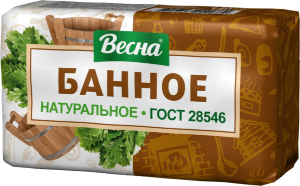 Мыло туалетное Банное Весна 140г