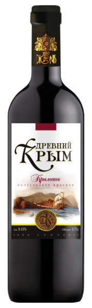 Вино Крымское красное полусладкое 12% 0,75л