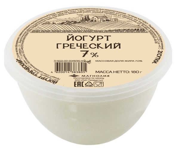 Йогурт греческий 7% 180г