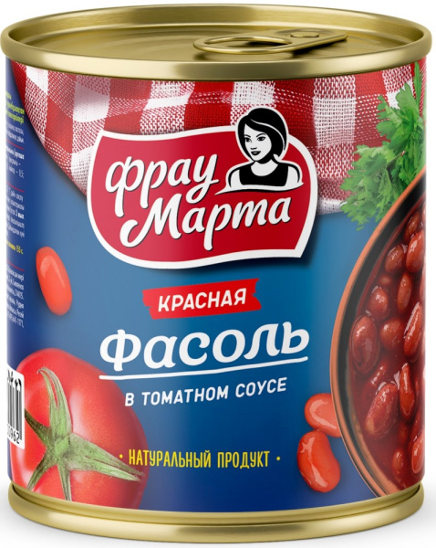 Фасоль Фрау Марта в томатном соусе 310г