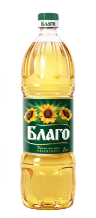 Масло подсолнечное Благо рафинированное в/с 1л