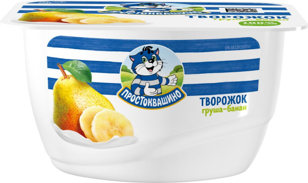 Продукт творожный Простоквашино груша/банан 3,6% 130г
