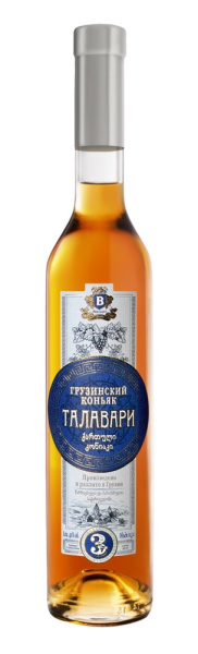 Коньяк грузинский Талавари 3 звезды 40% 0,5л