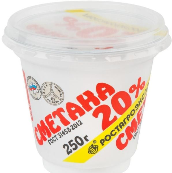 Сметана РАЭ 20% 250г