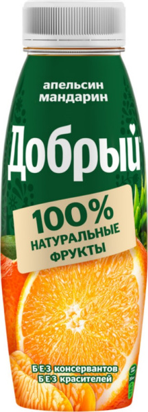 Напиток Добрый Апельсин-мандарин сокосодержащий 0,3л