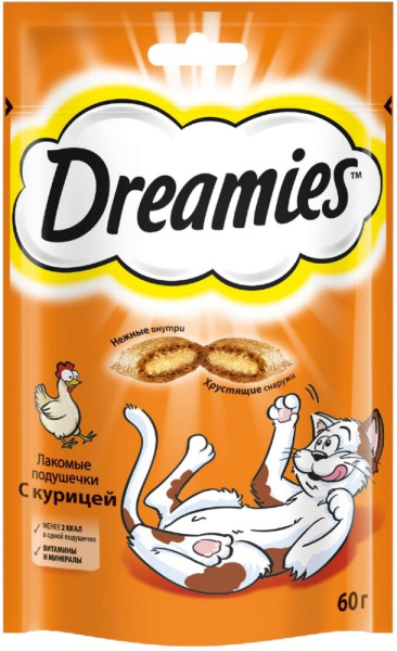 Лакомство для кошек Дримис с курицей 60г
