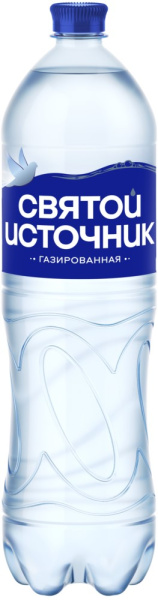 Вода природная питьевая газированная "Святой Источник" 1,5л