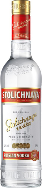 Водка Столичная 40% 0,5л